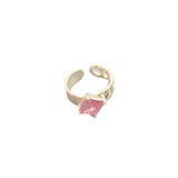 Lava Visual Effect Chain Shaped Opening Resizable Gemstone Ring