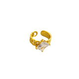 Lava Visual Effect Chain Shaped Opening Resizable Gemstone Ring